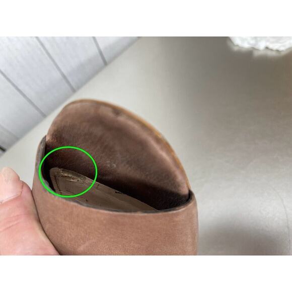 Vince Camuto Leather Caged Strappy Peep Toe Heels Size 10 Brown Gladiator - Picture 5 of 7